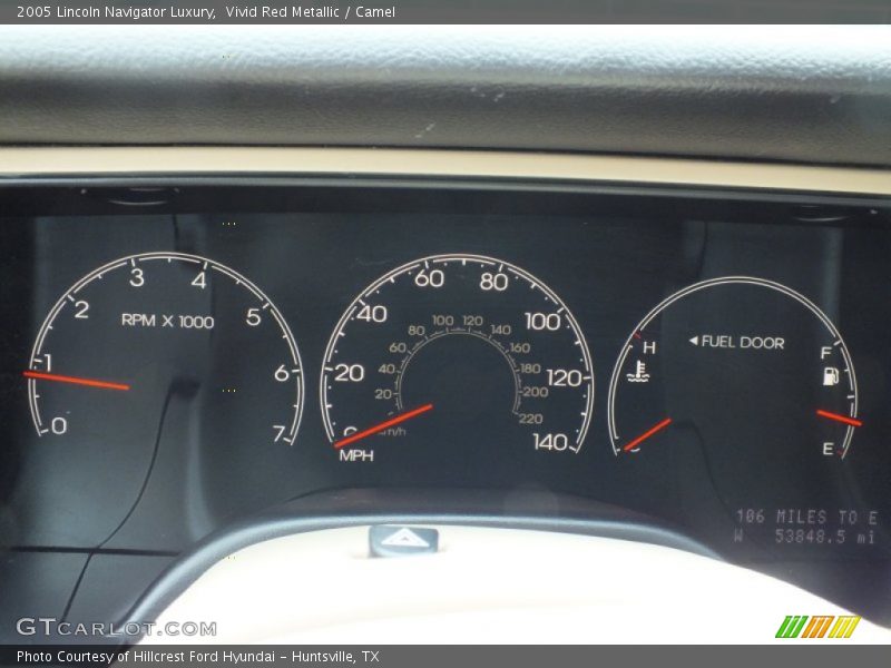 Vivid Red Metallic / Camel 2005 Lincoln Navigator Luxury