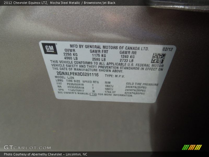 Mocha Steel Metallic / Brownstone/Jet Black 2012 Chevrolet Equinox LTZ