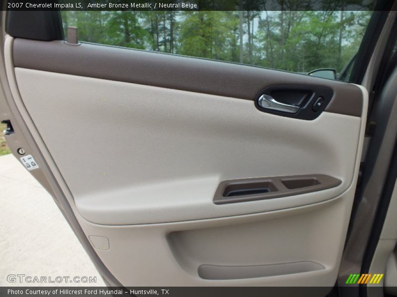 Amber Bronze Metallic / Neutral Beige 2007 Chevrolet Impala LS