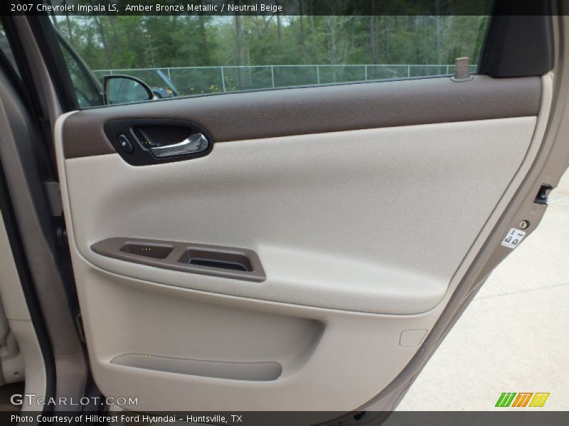 Amber Bronze Metallic / Neutral Beige 2007 Chevrolet Impala LS