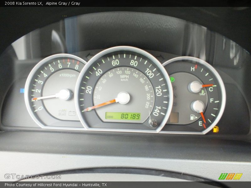 Alpine Gray / Gray 2008 Kia Sorento LX