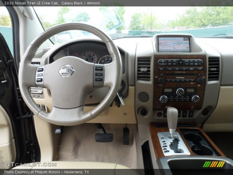 Galaxy Black / Almond 2010 Nissan Titan LE Crew Cab