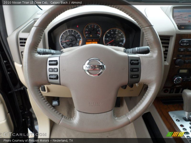 Galaxy Black / Almond 2010 Nissan Titan LE Crew Cab