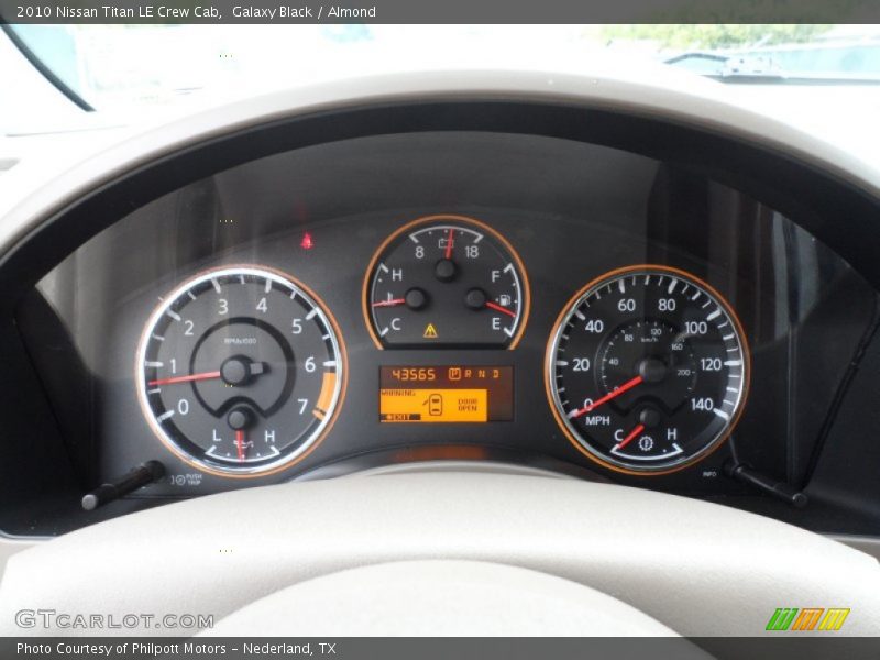 Galaxy Black / Almond 2010 Nissan Titan LE Crew Cab