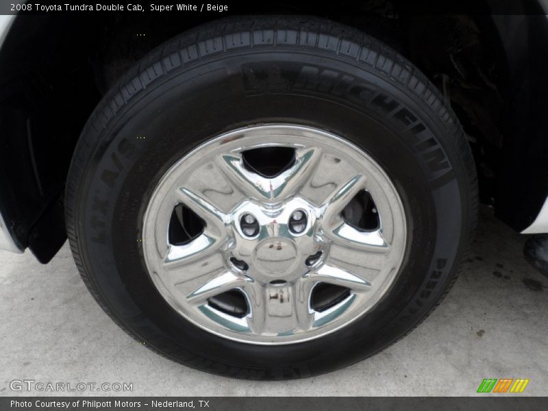 Super White / Beige 2008 Toyota Tundra Double Cab