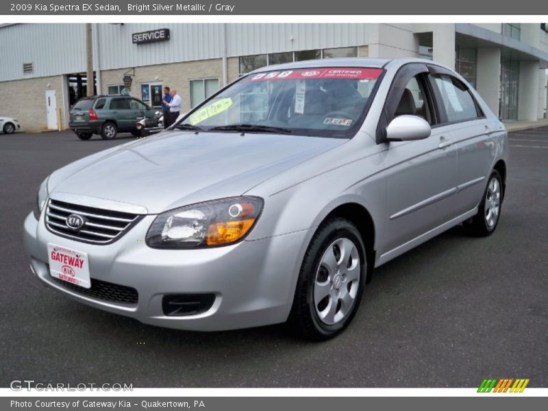 Bright Silver Metallic / Gray 2009 Kia Spectra EX Sedan