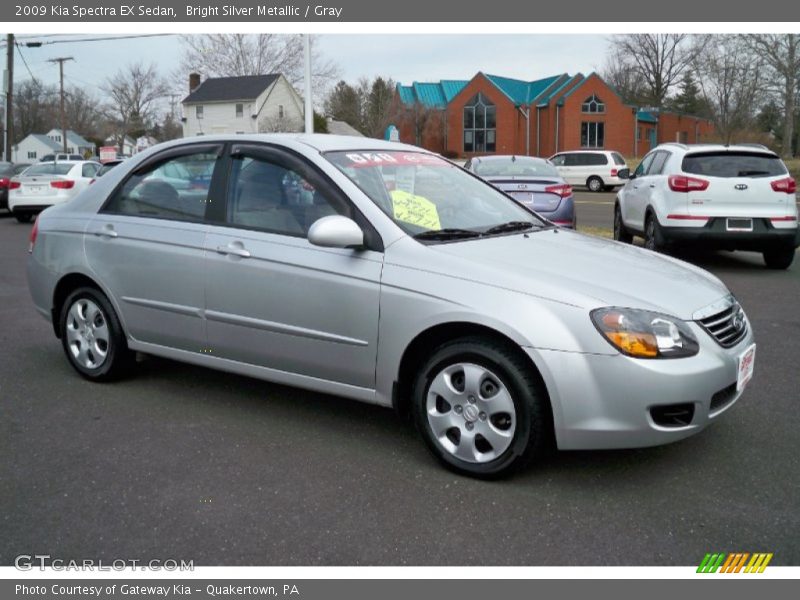 Bright Silver Metallic / Gray 2009 Kia Spectra EX Sedan