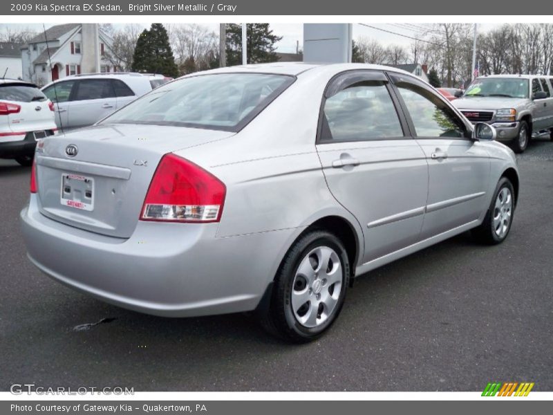 Bright Silver Metallic / Gray 2009 Kia Spectra EX Sedan