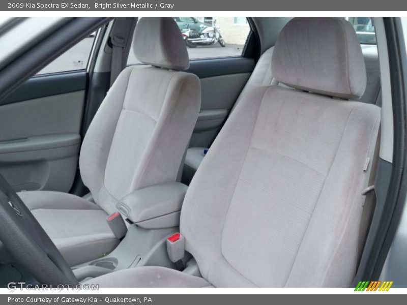 Bright Silver Metallic / Gray 2009 Kia Spectra EX Sedan