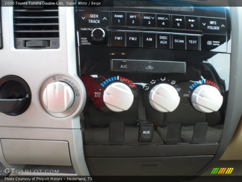 Super White / Beige 2008 Toyota Tundra Double Cab