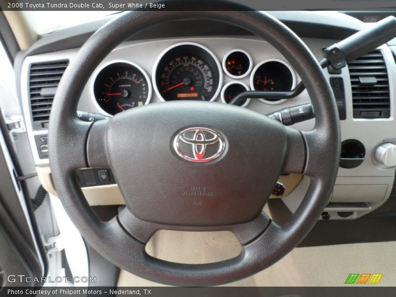 Super White / Beige 2008 Toyota Tundra Double Cab