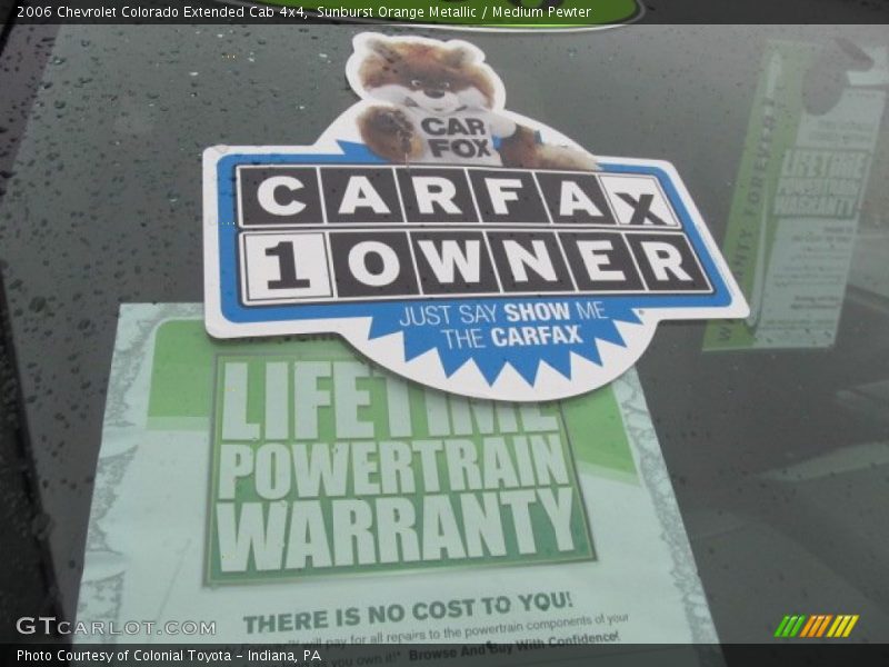 Sunburst Orange Metallic / Medium Pewter 2006 Chevrolet Colorado Extended Cab 4x4