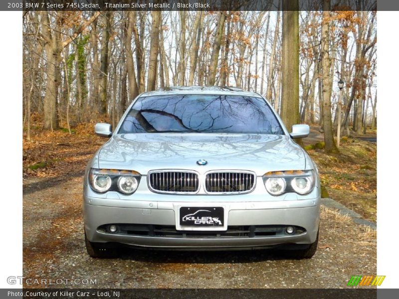 Titanium Silver Metallic / Black/Black 2003 BMW 7 Series 745i Sedan