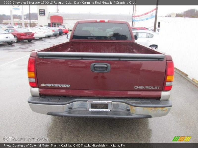Dark Carmine Red Metallic / Graphite Gray 2002 Chevrolet Silverado 1500 LS Regular Cab