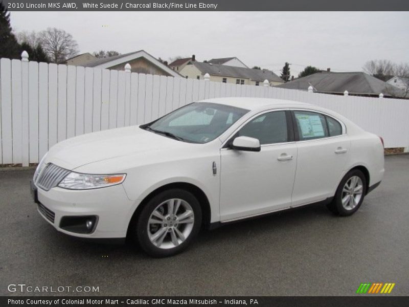 White Suede / Charcoal Black/Fine Line Ebony 2010 Lincoln MKS AWD