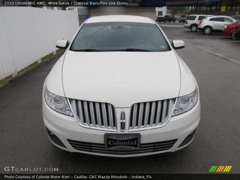 White Suede / Charcoal Black/Fine Line Ebony 2010 Lincoln MKS AWD