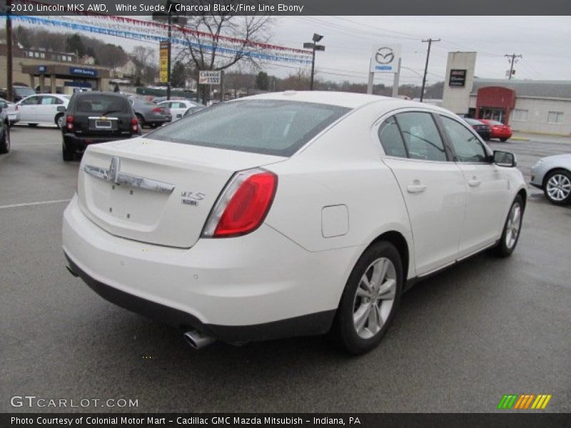 White Suede / Charcoal Black/Fine Line Ebony 2010 Lincoln MKS AWD