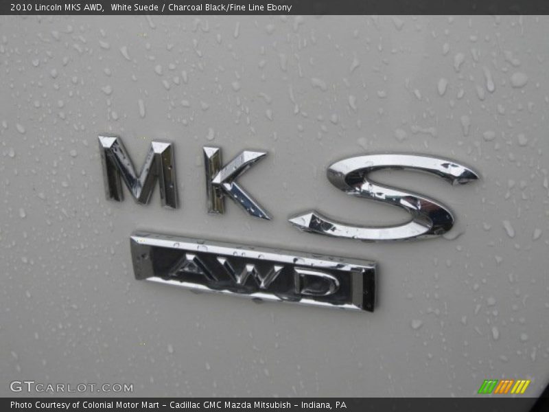 White Suede / Charcoal Black/Fine Line Ebony 2010 Lincoln MKS AWD
