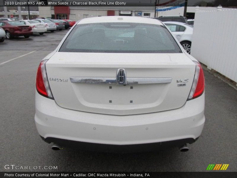 White Suede / Charcoal Black/Fine Line Ebony 2010 Lincoln MKS AWD