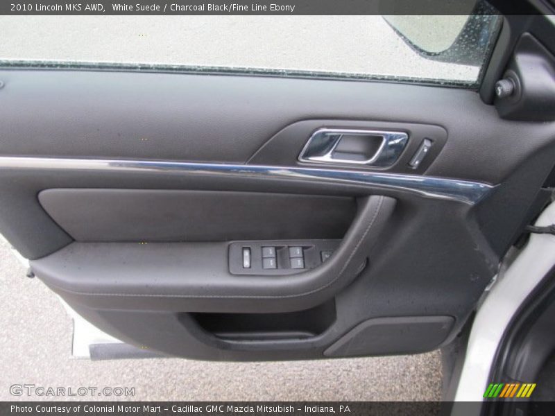 White Suede / Charcoal Black/Fine Line Ebony 2010 Lincoln MKS AWD