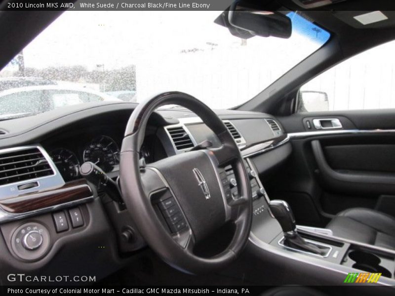 White Suede / Charcoal Black/Fine Line Ebony 2010 Lincoln MKS AWD