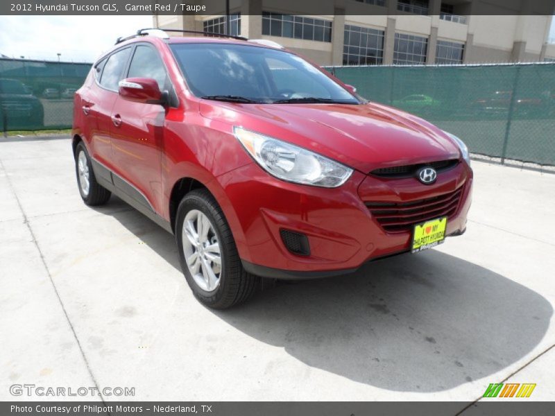 Garnet Red / Taupe 2012 Hyundai Tucson GLS