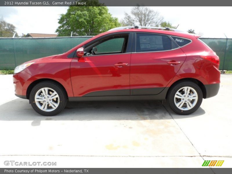 Garnet Red / Taupe 2012 Hyundai Tucson GLS