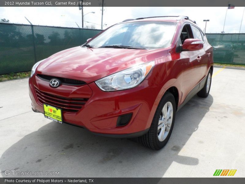 Garnet Red / Taupe 2012 Hyundai Tucson GLS