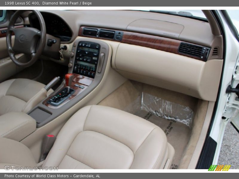 Diamond White Pearl / Beige 1998 Lexus SC 400