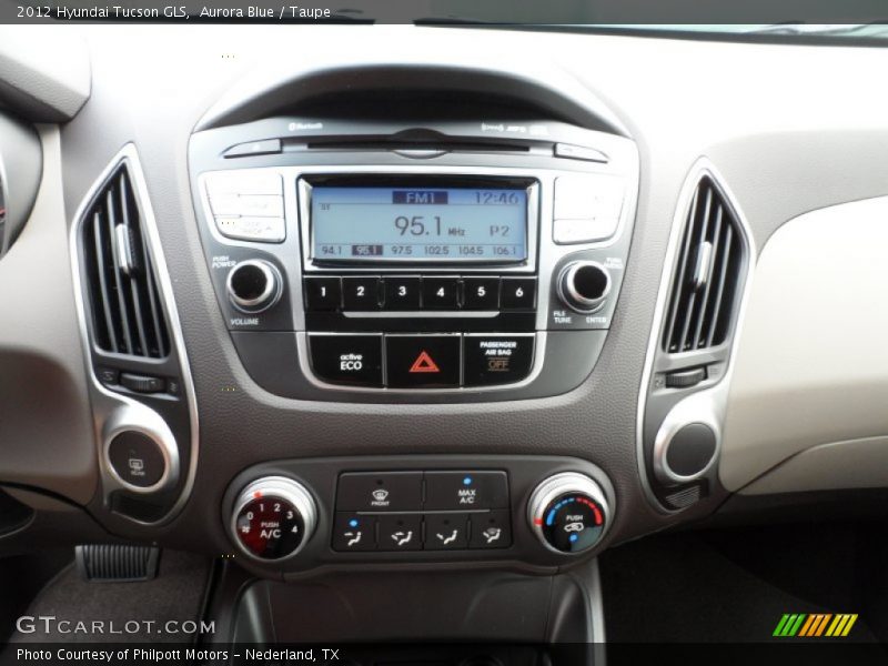 Aurora Blue / Taupe 2012 Hyundai Tucson GLS