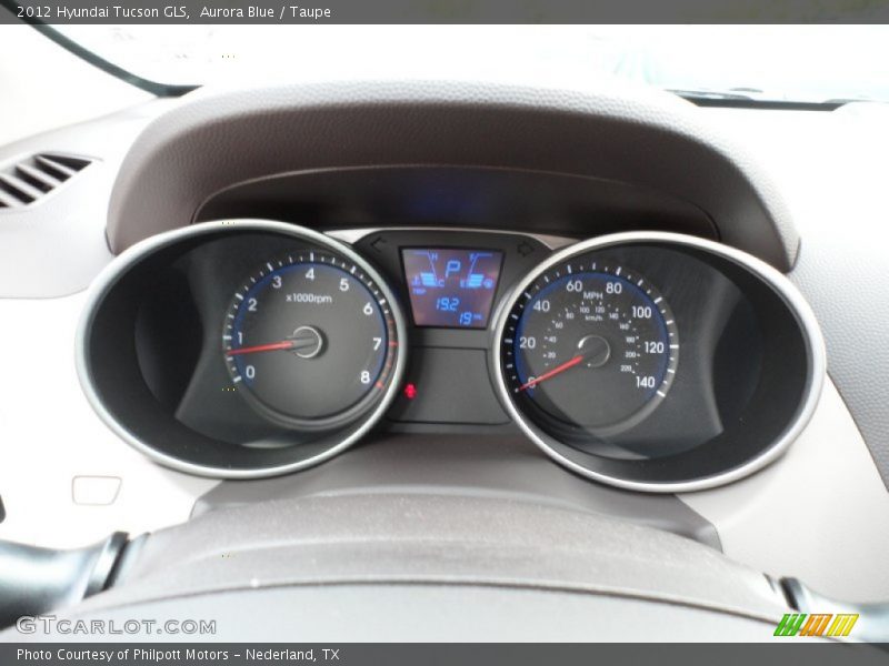 Aurora Blue / Taupe 2012 Hyundai Tucson GLS