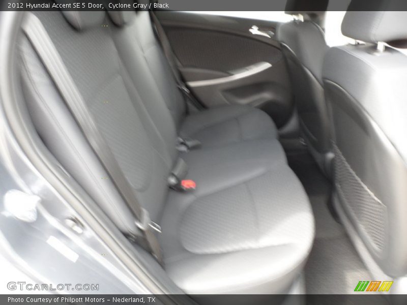 Cyclone Gray / Black 2012 Hyundai Accent SE 5 Door