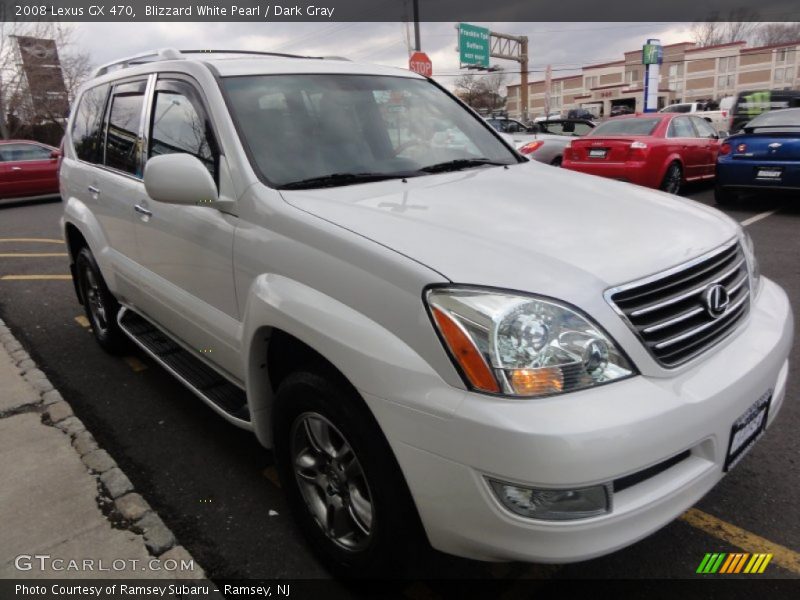 Blizzard White Pearl / Dark Gray 2008 Lexus GX 470