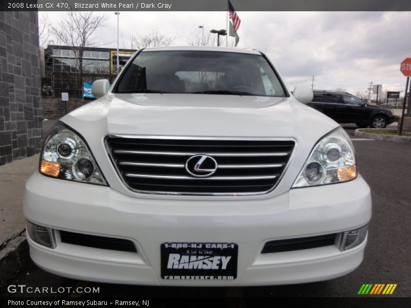 Blizzard White Pearl / Dark Gray 2008 Lexus GX 470