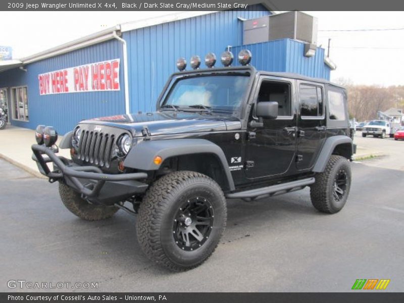 Black / Dark Slate Gray/Medium Slate Gray 2009 Jeep Wrangler Unlimited X 4x4