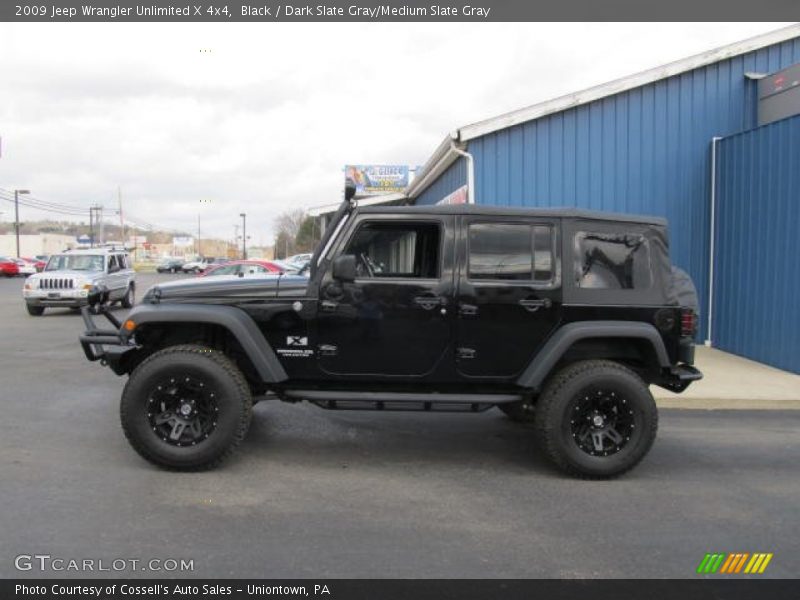 Black / Dark Slate Gray/Medium Slate Gray 2009 Jeep Wrangler Unlimited X 4x4
