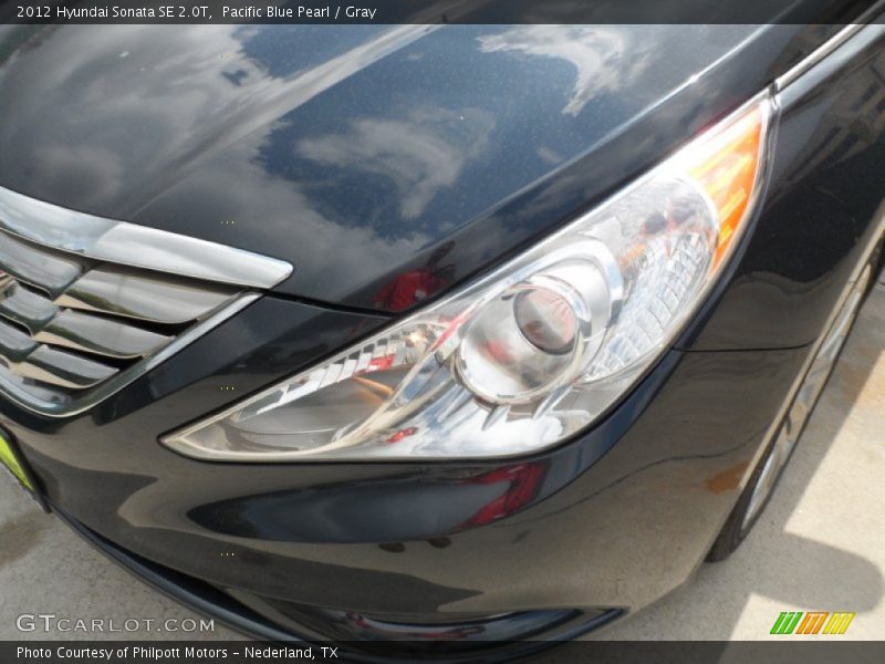 Pacific Blue Pearl / Gray 2012 Hyundai Sonata SE 2.0T