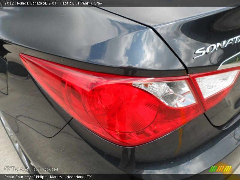 Pacific Blue Pearl / Gray 2012 Hyundai Sonata SE 2.0T