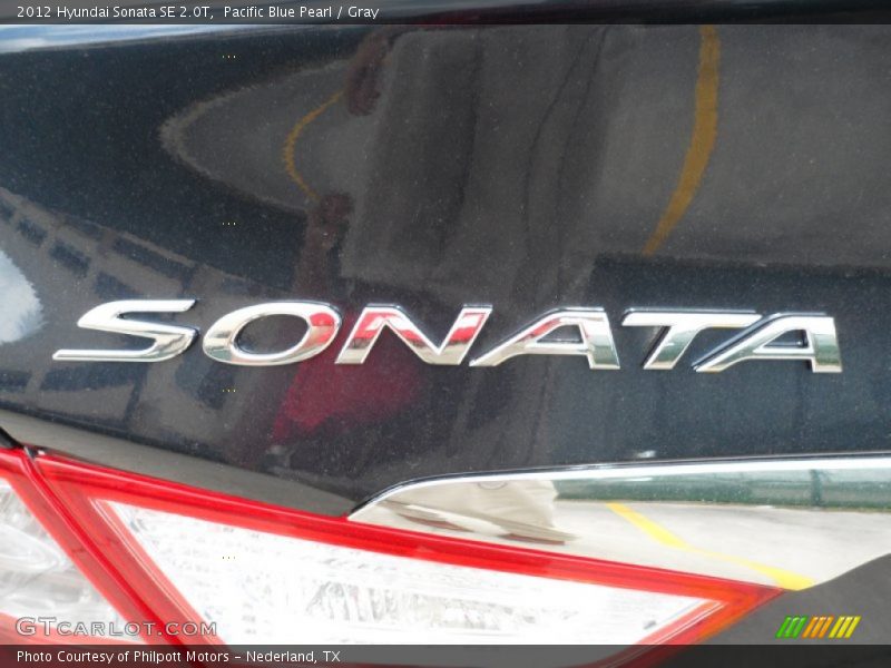 Pacific Blue Pearl / Gray 2012 Hyundai Sonata SE 2.0T