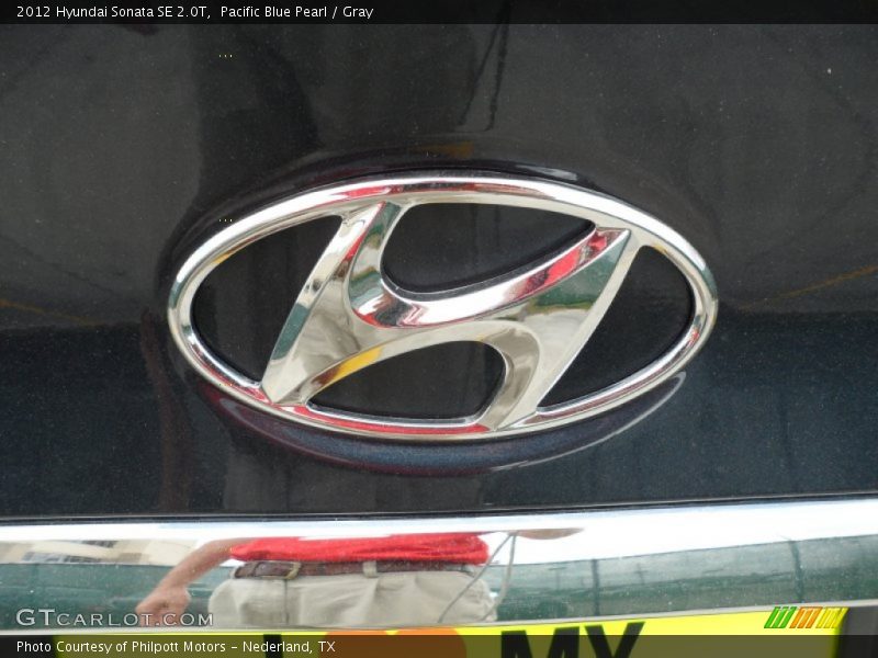 Pacific Blue Pearl / Gray 2012 Hyundai Sonata SE 2.0T