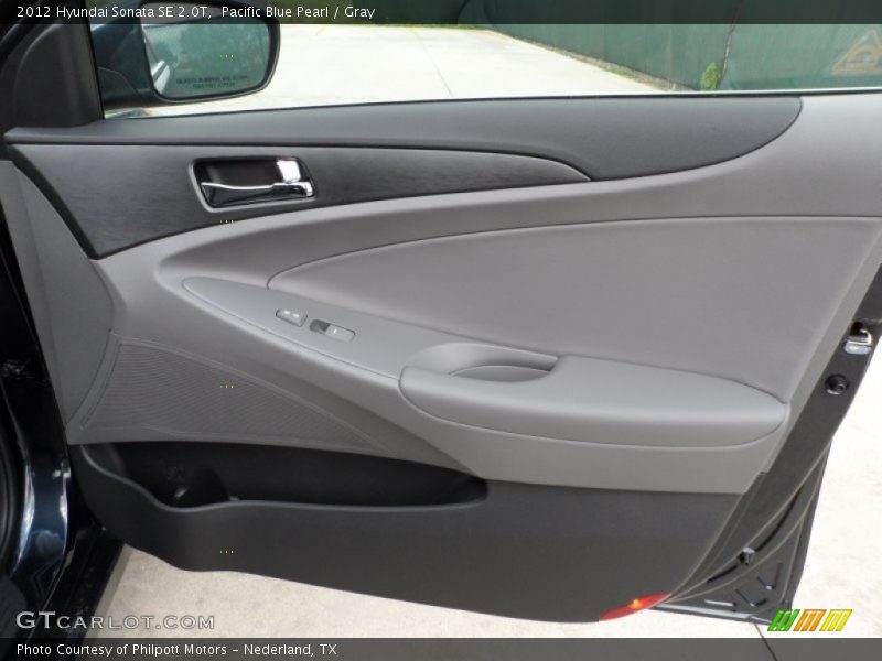 Pacific Blue Pearl / Gray 2012 Hyundai Sonata SE 2.0T