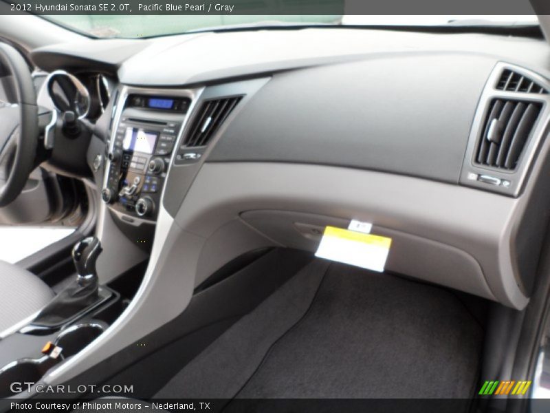 Pacific Blue Pearl / Gray 2012 Hyundai Sonata SE 2.0T
