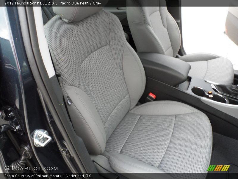 Pacific Blue Pearl / Gray 2012 Hyundai Sonata SE 2.0T
