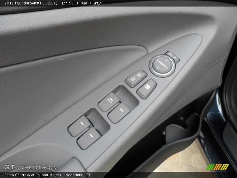 Pacific Blue Pearl / Gray 2012 Hyundai Sonata SE 2.0T