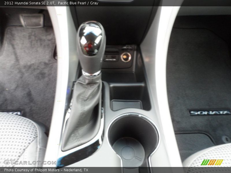 Pacific Blue Pearl / Gray 2012 Hyundai Sonata SE 2.0T
