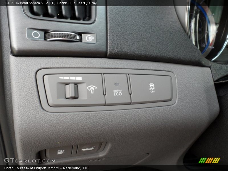 Pacific Blue Pearl / Gray 2012 Hyundai Sonata SE 2.0T