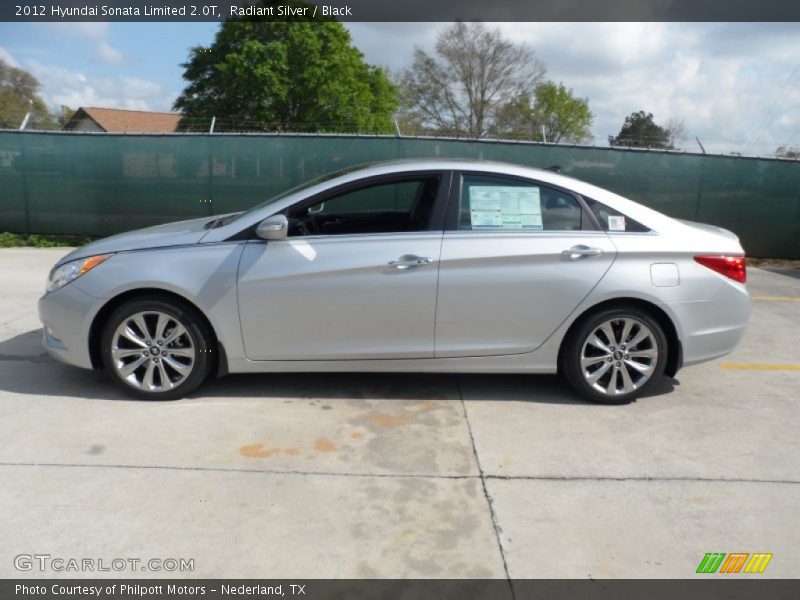Radiant Silver / Black 2012 Hyundai Sonata Limited 2.0T