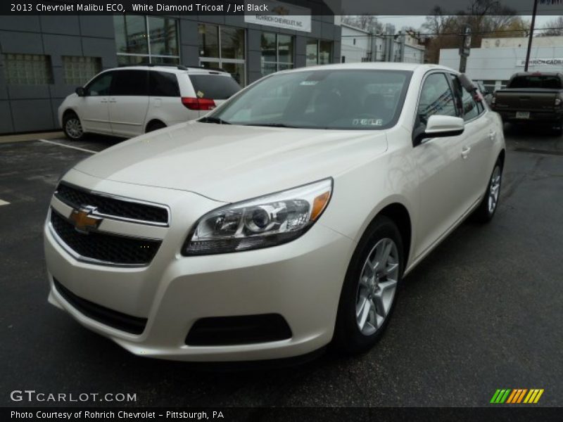 White Diamond Tricoat / Jet Black 2013 Chevrolet Malibu ECO