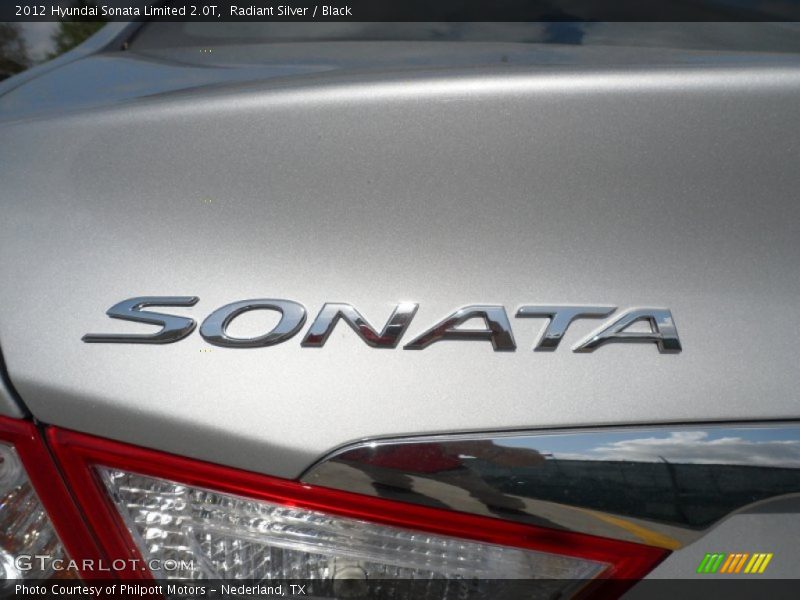 Radiant Silver / Black 2012 Hyundai Sonata Limited 2.0T