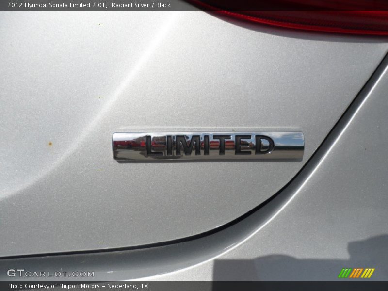 Radiant Silver / Black 2012 Hyundai Sonata Limited 2.0T